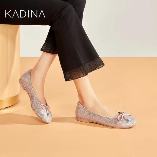 【KADINA】  A3F | 卡迪娜24新品圆头平底亮钻乐福女鞋KS246505 商品图1