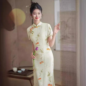 复古新中式，修身高端气质改良长款旗袍GSJ-862