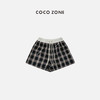 COCO ZONE2024夏季格纹松紧腰抽绳短裤显瘦休闲裤子CC2B0506 商品缩略图0