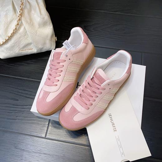 牛皮+羊皮，真皮德训鞋！纪华菲年新款银蕾丝德训鞋+送绸缎鞋带，两种不同穿法！ 商品图2