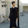 IWY/设计感轻奢黑色礼服裙女春夏高级感气质显瘦鱼尾连衣裙Q1055 商品缩略图3