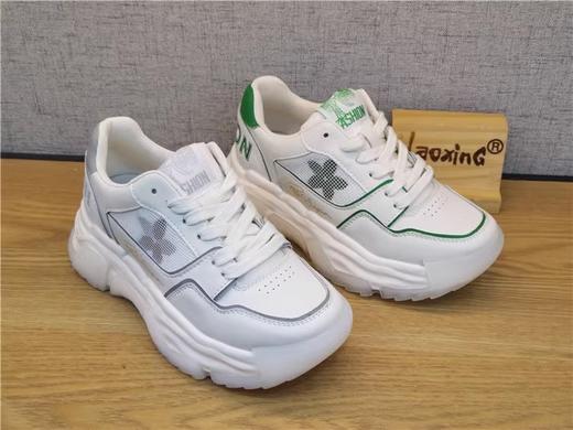 豪行春季时尚休闲百搭厚底系带运动女单鞋22151022 商品图3