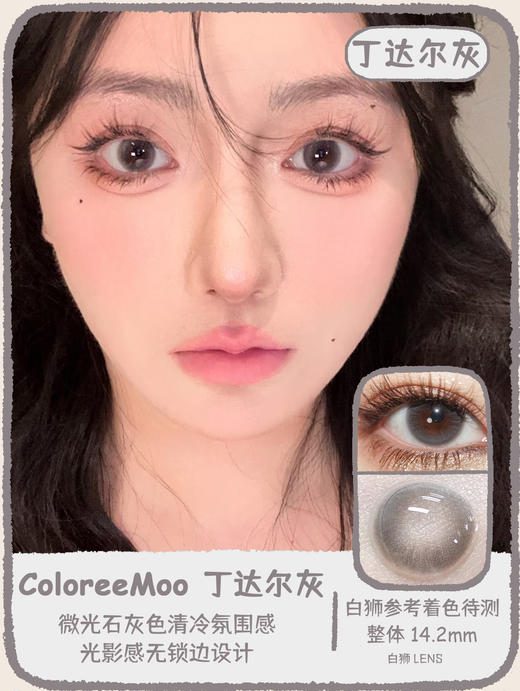 ColoreeMoo旗下 ·丁达尔灰&丁达尔棕 ｜14.2mm白狮参考着色待测  韩产年抛 商品图5