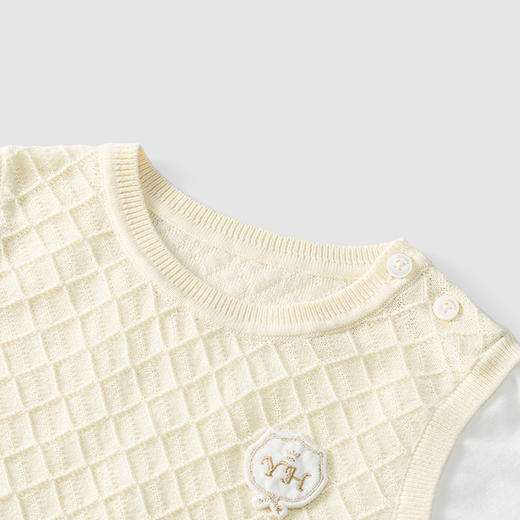 英氏-童衣类（夏）H4高毛针织衫浅杏仁100CM男 商品图2