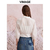 VIMAGE纬漫纪夏季新款五分袖绑带时尚显瘦短款上衣女V2113718 商品缩略图4
