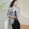 米思阳2025夏季新款水墨国风天丝西装设计感原创印花宽松上衣1005 商品缩略图2