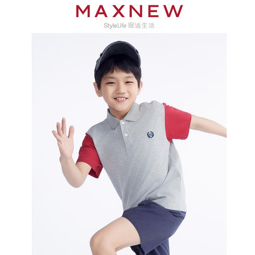 【POLO】童装珠地撞色拼接POLO 1N2341102 商品图3
