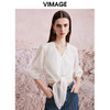 VIMAGE纬漫纪夏季新款五分袖绑带时尚显瘦短款上衣女V2113718 商品缩略图2