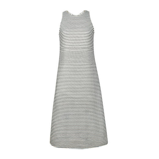 HeyDress条纹连衣裙女夏季法式撞色编织挖肩设计小众气质背心裙子 商品图4