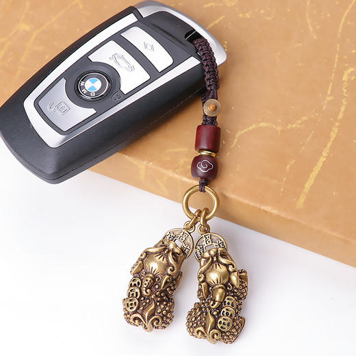 十二生肖五帝钱双貔貅钥匙扣 商品图7