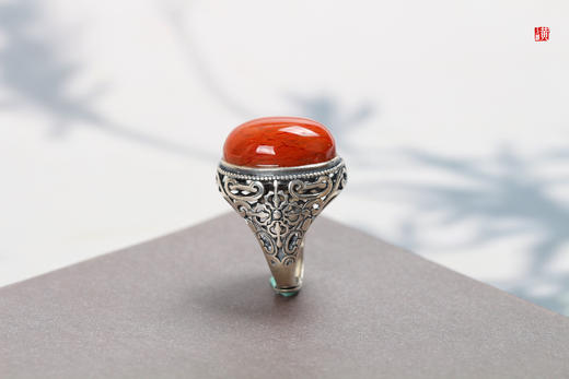 南红戒指【璟言】，925银镶 商品图4