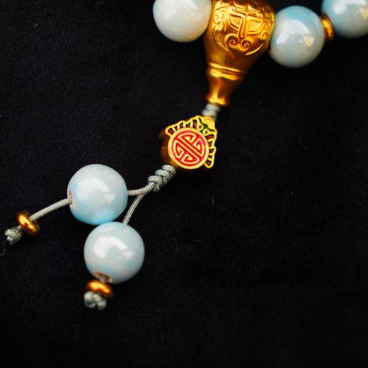 【敦煌淡蓝香灰瓷手串】敦煌福泽小众轻奢手串 中式国风香灰瓷手串 商品图3