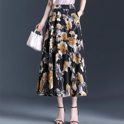国风印花大摆裙，长款松紧腰A字半身裙MYX-JY-6788-L 商品图3