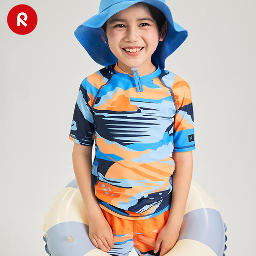 reima男孩儿童T恤2024春夏新款休闲防晒沙滩运动圆领短袖 商品图1