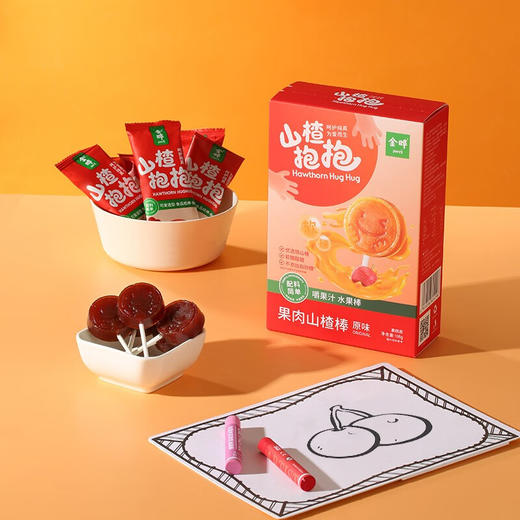 山楂抱抱无糖果肉山楂棒(草莓)108G 商品图1