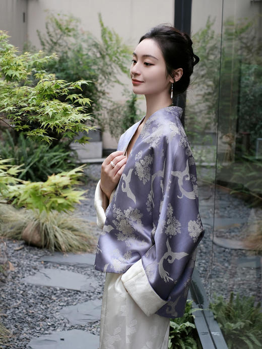 盛唐婧 |双面穿凤戏牡丹真丝外套 商品图10