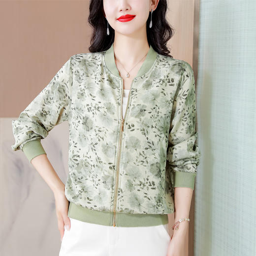 雀说新款时尚洋气立领拼接小个子薄外搭防晒外套AL202 商品图3