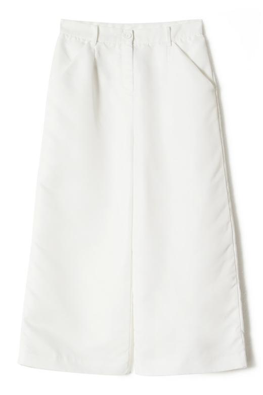 MYMO 白色不修边阔腿裤 1528 商品图3