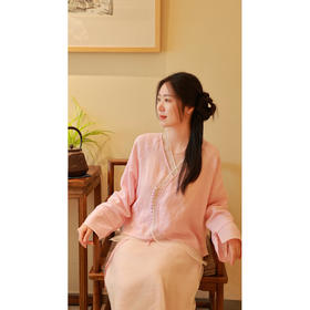 套装（V领小衫24710258-桃夭+A字裙24706259-桃夭）