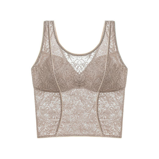 瞬间清爽，360度通透！蕾丝提花美背背心女，一体式带杯垫，聚拢固定，宽肩修身。夏日必备！ 商品图6