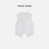 COCO ZONE2024春夏装无袖新中式国风盘扣V领提花马夹CC1A0446 商品缩略图1