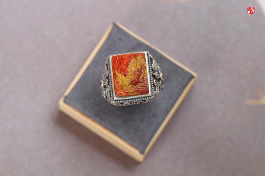 南红龙戒【龙腾四海】，925银镶 商品图2