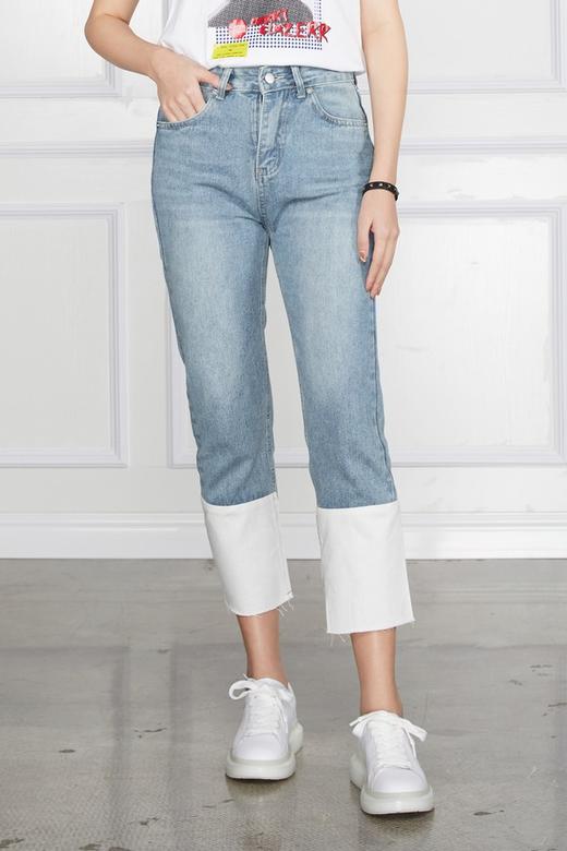 HAYES 白色撞色水洗牛仔裤 11122 商品图0