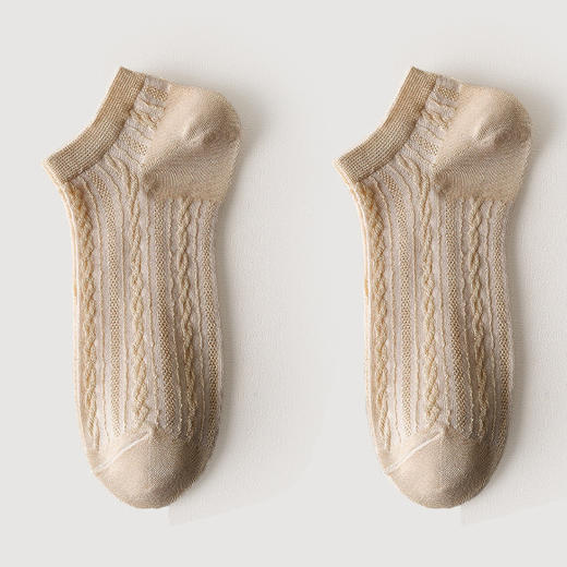 【2024年新款麻花纹船袜】破价上新！6双特惠装/12双特惠装！麻花纹理，设计感十足，透气网孔袜身，清凉舒适，穿着不闷脚，高密度针织工艺，通透细腻，有弹性！ 商品图5