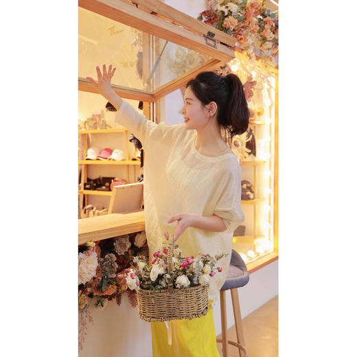 【线上专属】【光影流萤系列】阔腿裤（20709251-缃叶） 商品图0