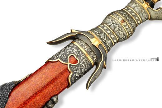 三希堂  出云系列  错金银浮雕不动明王剑  未开刃 商品图11