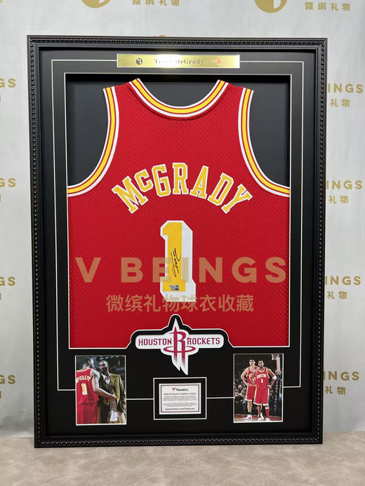 收藏系列 麦迪 火箭队1号红色 亲笔签名球衣 商品图1