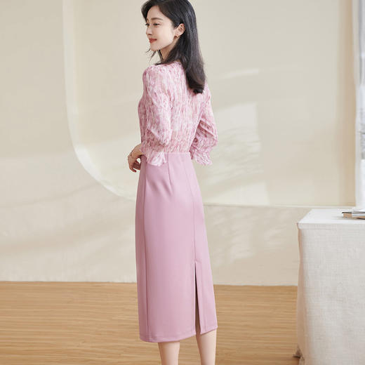 米思阳2026春季新款优雅清新气质时尚套装花上衣搭半裙套装女1343 商品图2