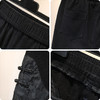 KQL-3098F1817夏季新款新中式女高腰弹力八分裤黑色复古盘扣遮胯松紧腰裤子 商品缩略图3