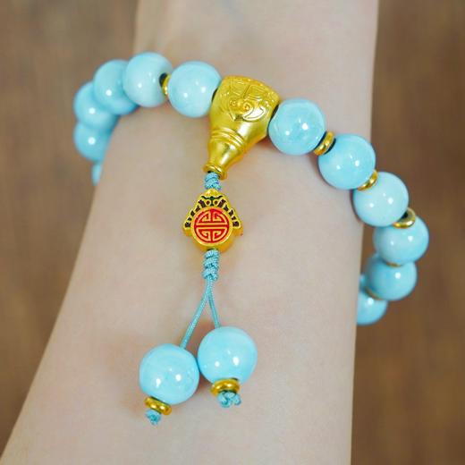 【敦煌淡蓝香灰瓷手串】敦煌福泽小众轻奢手串 中式国风香灰瓷手串 商品图7