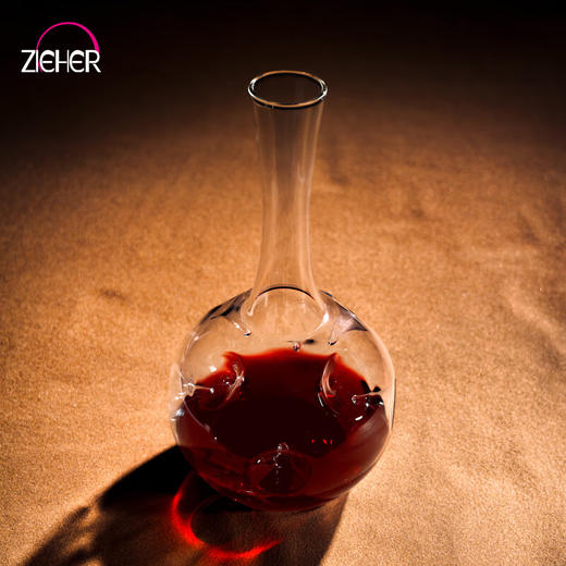 ZIEHER德国进口手工水晶玻璃高档红酒杯白葡萄杯香槟杯甜烈酒杯醒酒器 750mlEDDY湍流醒酒器（1只） 商品图6