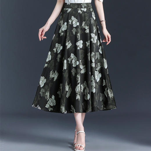 国风印花大摆裙，长款松紧腰A字半身裙MYX-JY-6788-L 商品图2