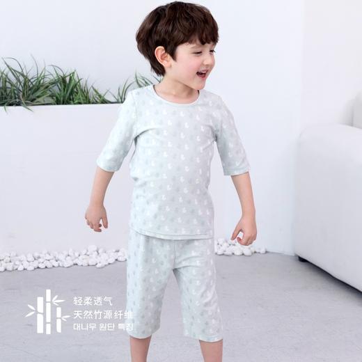 【竹棉立体提花】韩国moimoi  {7分套} 春夏儿童家居服儿童睡衣套装 商品图3