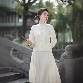 禅意新中式，复古民国风旗袍连衣裙GSJ-876