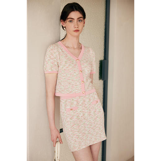 【合作款】HeyDress  缎彩肌理感针织开衫/半裙 商品图0