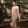 IWY/气质优雅粉西装连衣裙女夏季宴会礼服纱裙收腰显瘦包臀鱼尾裙Q1055-P 商品缩略图1