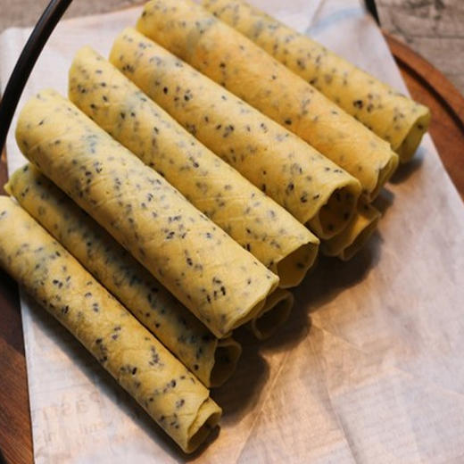 【9.5元/盒】焙淳黑芝麻蛋卷酥308g（0709487） 商品图0