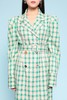 Le Malene 彩色纽扣装饰格纹长风衣 11155 商品缩略图3
