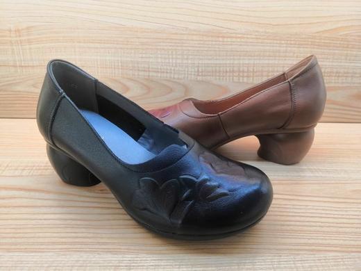 豪行女鞋22392822中跟复古民族风皮鞋牛皮舒适    尺码偏小 建议拍大一号 商品图4