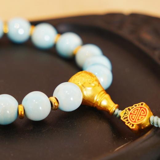 【敦煌淡蓝香灰瓷手串】敦煌福泽小众轻奢手串 中式国风香灰瓷手串 商品图1
