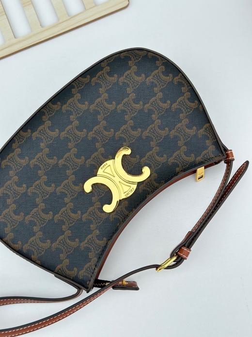 新款真皮凯旋门腋下包马鞍包老花经典通勤包斜挎包手机包网红同款 商品图10