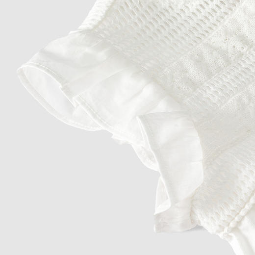 英氏-童衣类（夏）H4英针圆领短套衣英氏白100CM 商品图3