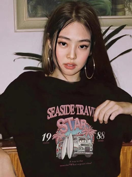 【限时价】喜出100%棉-时尚STAR汽车 印花情侣T恤 商品图2