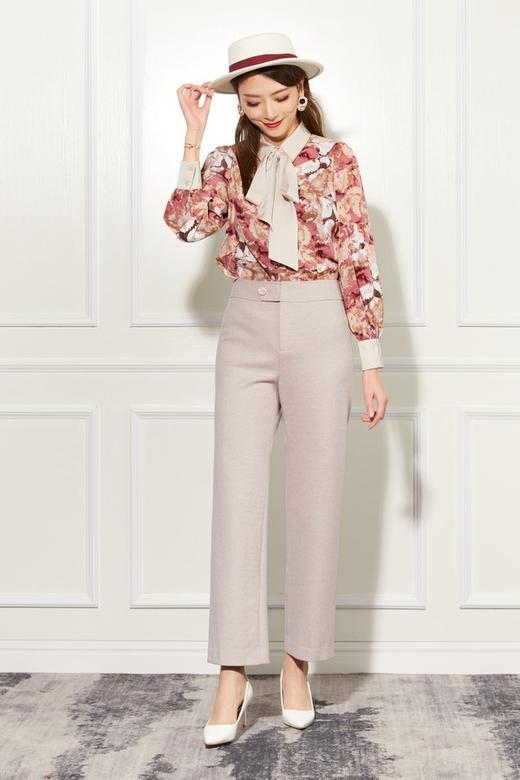 Le Malene 净色飘带花朵衬衣 10913 商品图4