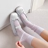 「19.9元到手3双！芭蕾风堆堆袜」芭蕾风白色堆堆袜子 女中筒袜ins潮竖条纯色jk学院风春夏薄款长袜配饰 商品缩略图3