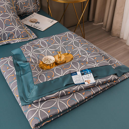 MZX夏被四件套轻奢水洗天丝夏被四件套 商品图6